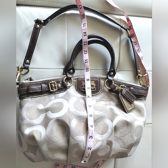 Vintage Coach MADISON OP ART LUREX Jacquard SATCHEL BAG PURSE 18608 - Picture 11 of 14